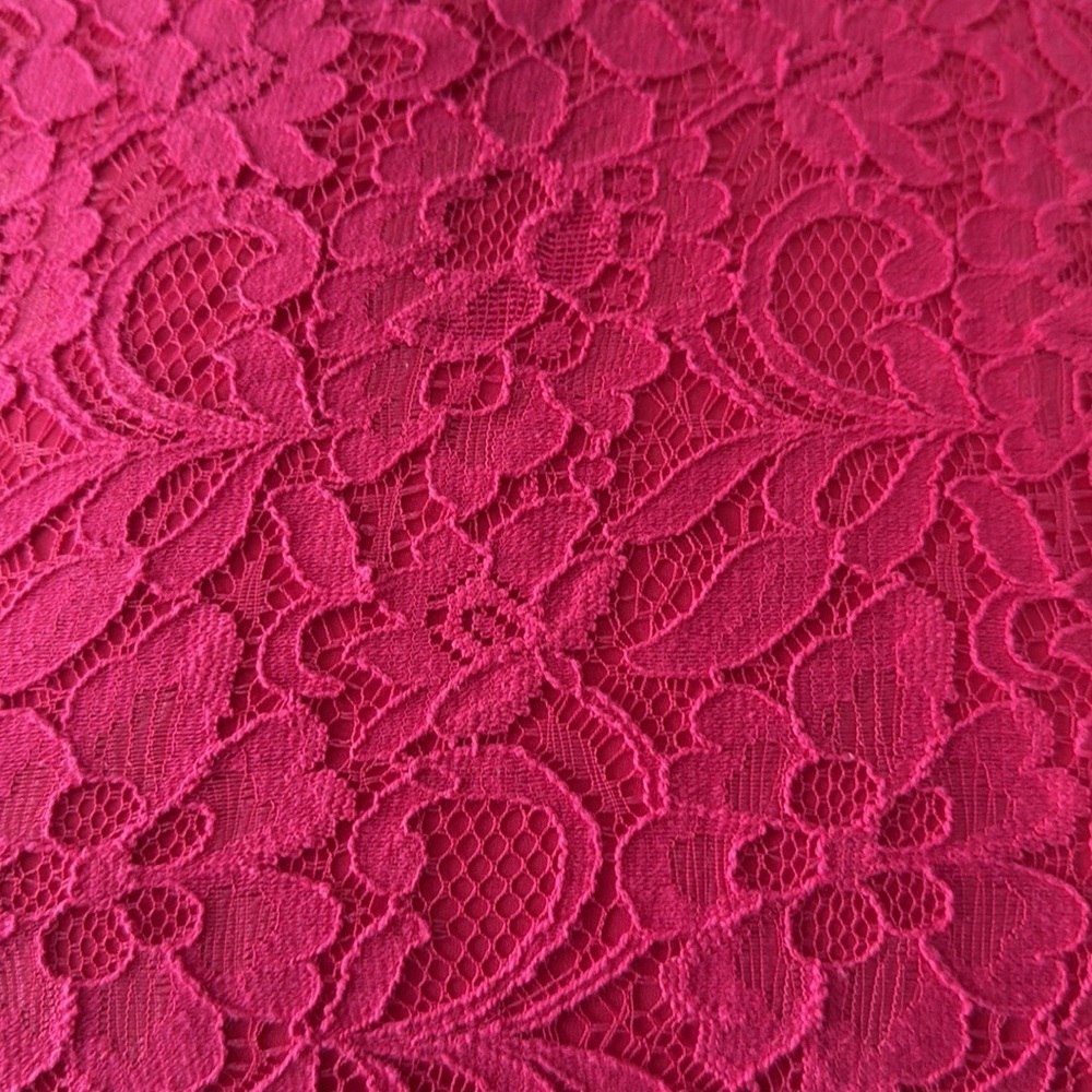 J.Crew hot pink lace sheath dress size 4 Barbiecore feminine cocktail party - Picture 3 of 11